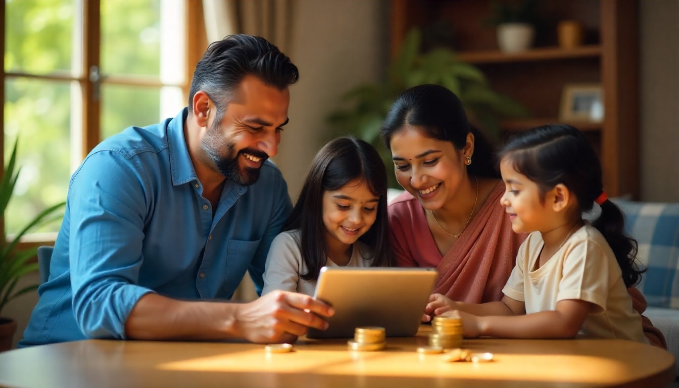 परिवार Gold और Bitcoin में निवेश की तैयारी करते हुए