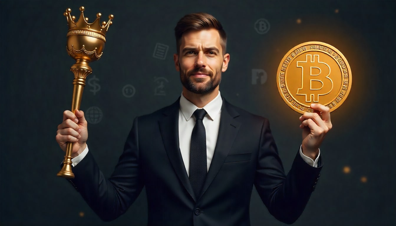 Gold और Bitcoin निवेश के लाभ और ग्रोथ को दिखाता ग्राफिक