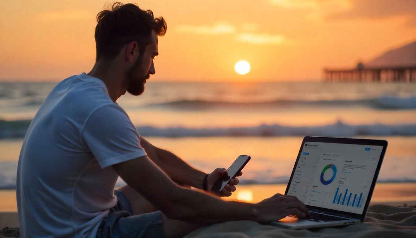 Freelancer earning extra income through graphic designing from home.