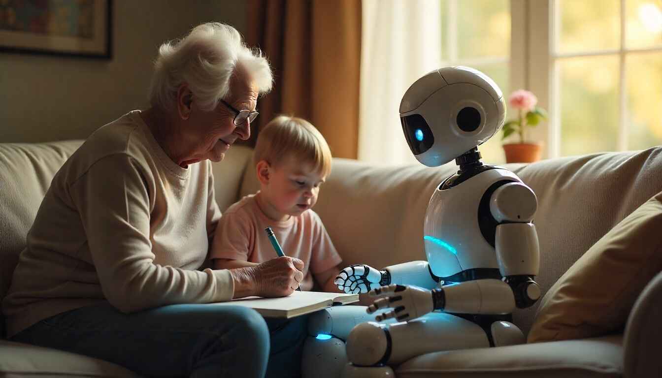 Future of Robotics: स्मार्ट रोबोट वैक्यूम घर की सफाई करता हुआ