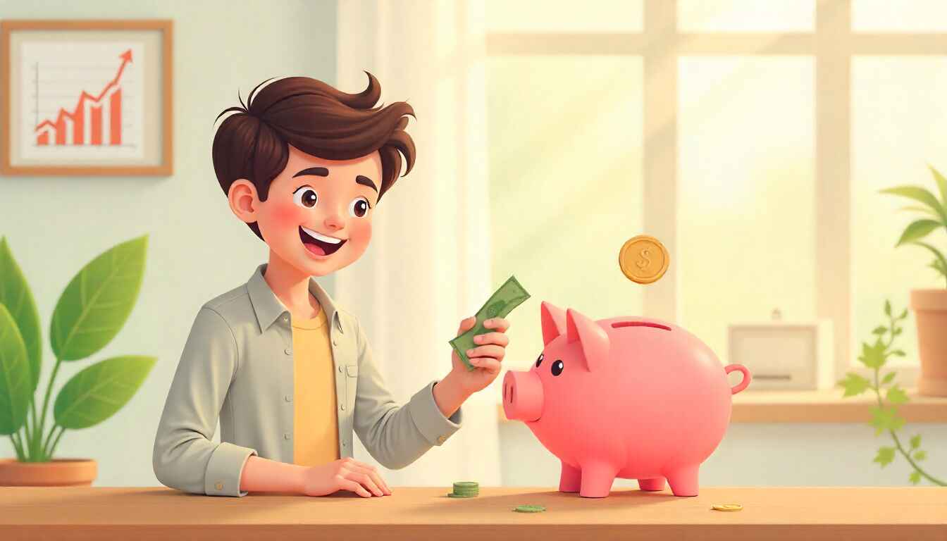 Investor putting a large amount of money in mutual fund with market chart in background, representing Lumpsum investment in India.