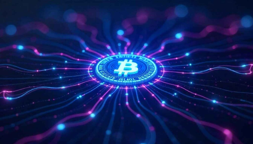 Web 3.0 concept showing decentralized internet and blockchain technology